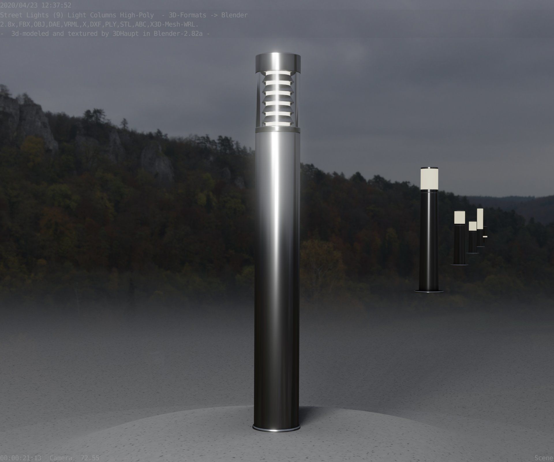 Light Column -6- Street Light -9- 3D model_29
