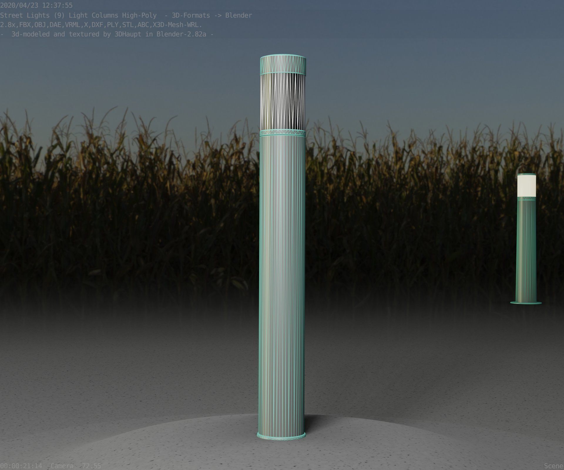 Light Column -6- Street Light -9- 3D model_30