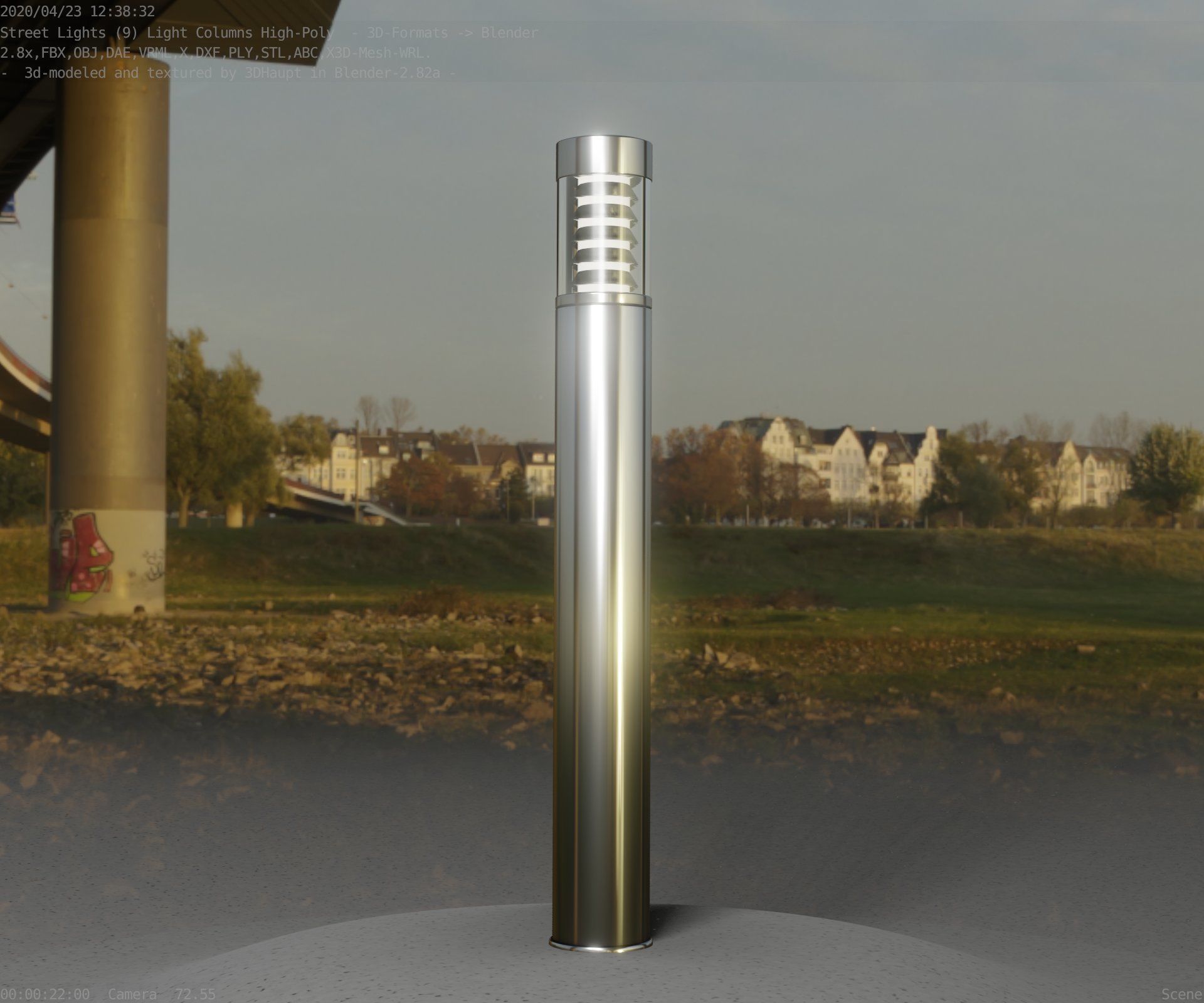 Light Column -6- Street Light -9- 3D model_40