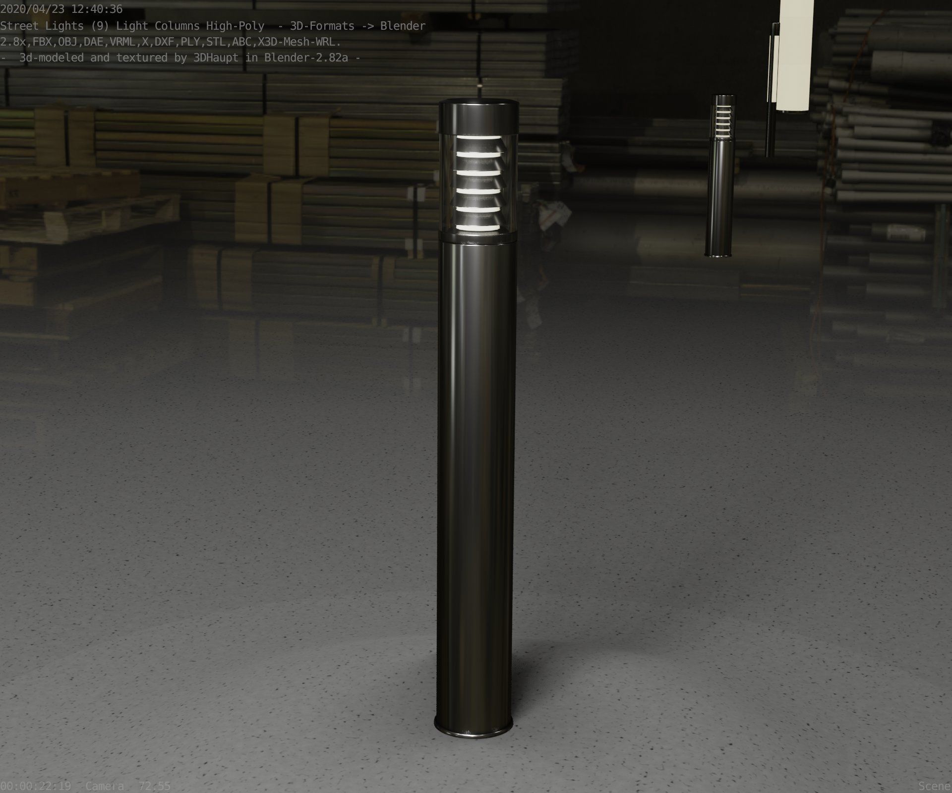 Light Column -6- Street Light -9- 3D model_11
