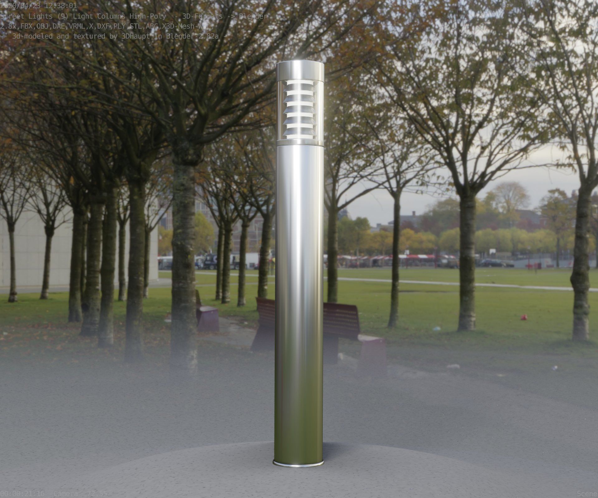 Light Column -6- Street Light -9- 3D model_32