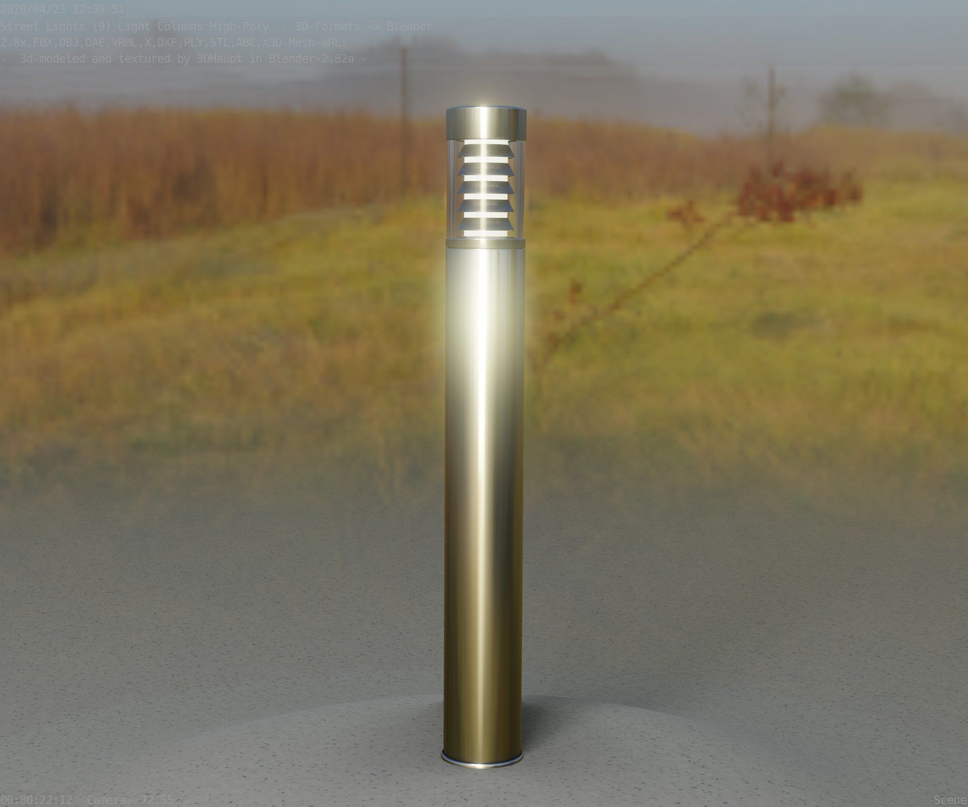 Light Column -6- Street Light -9- 3D model_4