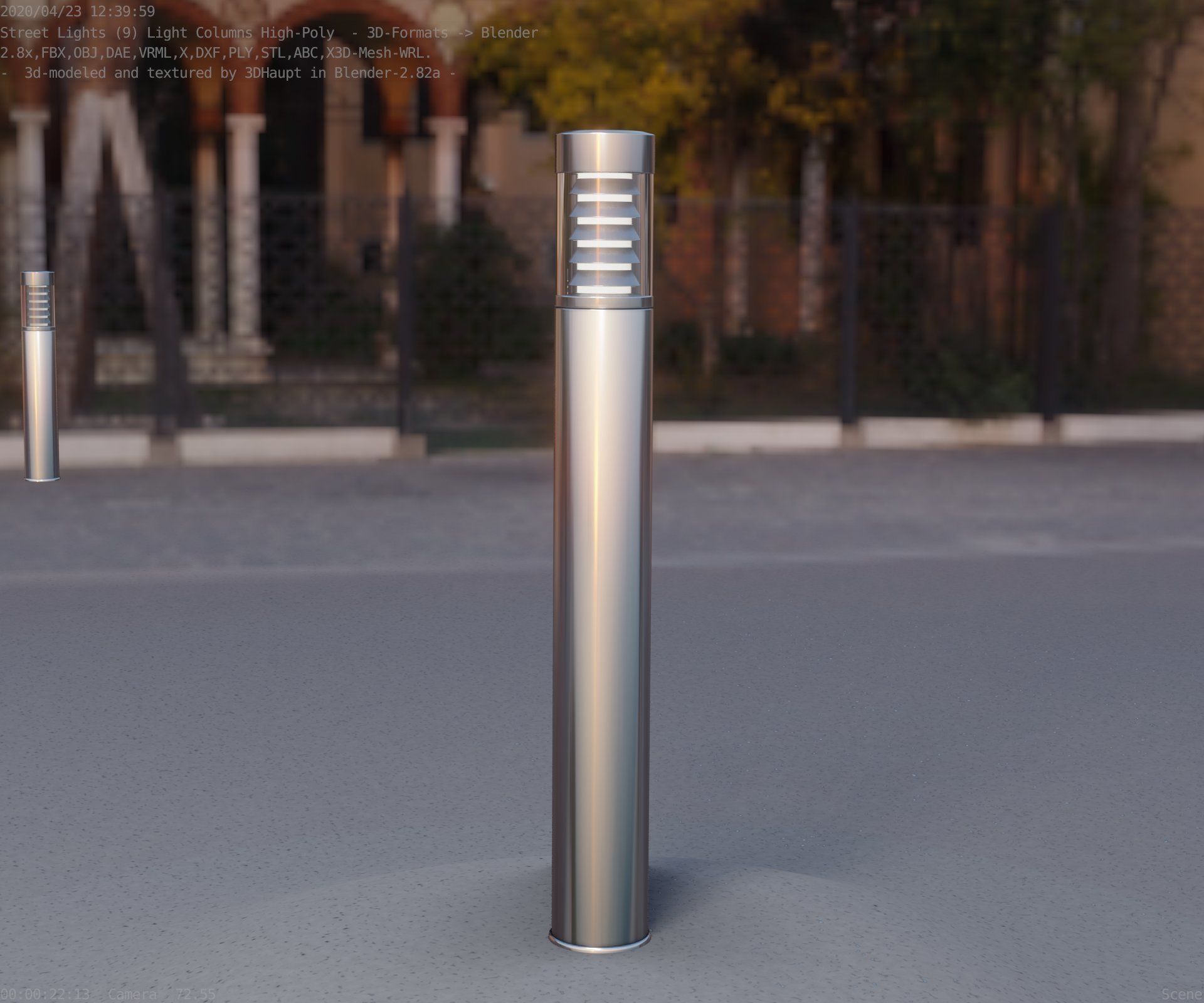 Light Column -6- Street Light -9- 3D model_5