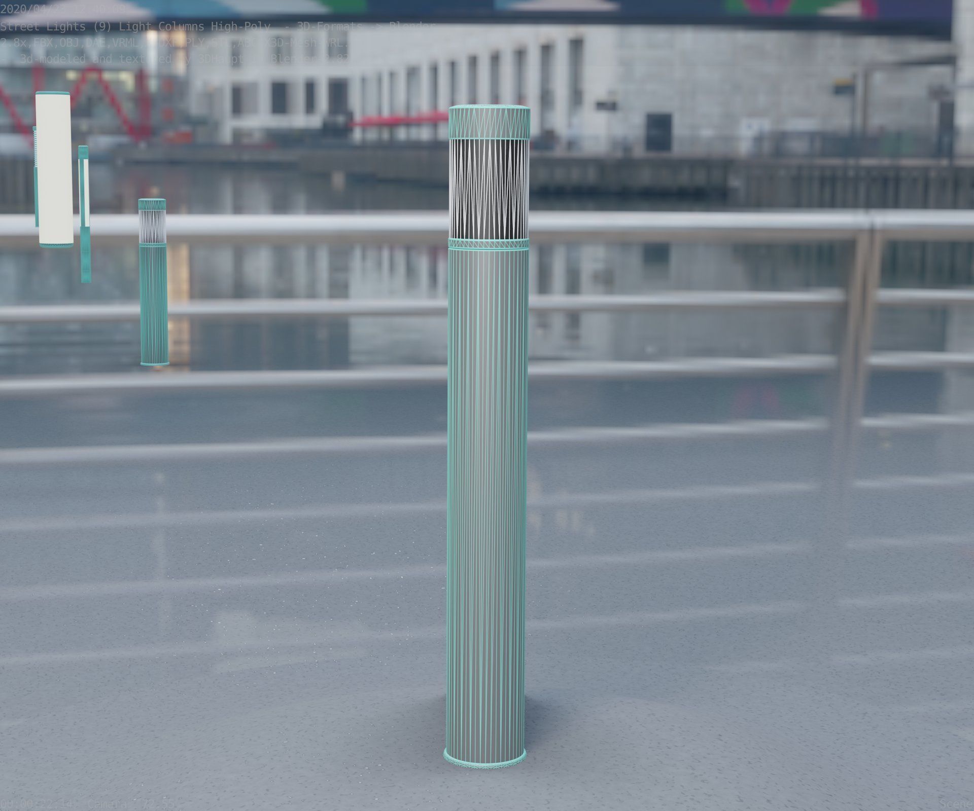Light Column -6- Street Light -9- 3D model_6