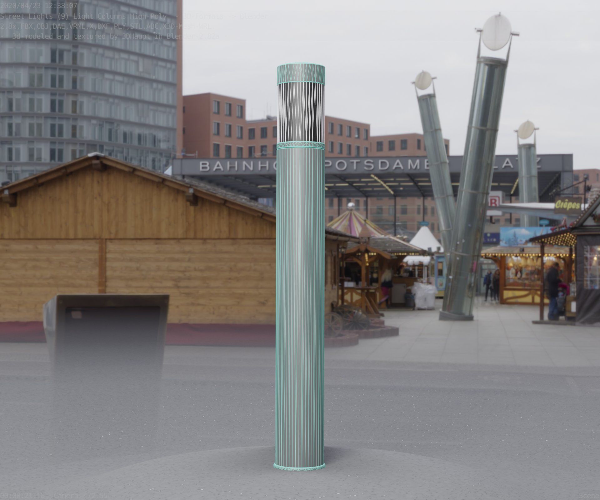 Light Column -6- Street Light -9- 3D model_34