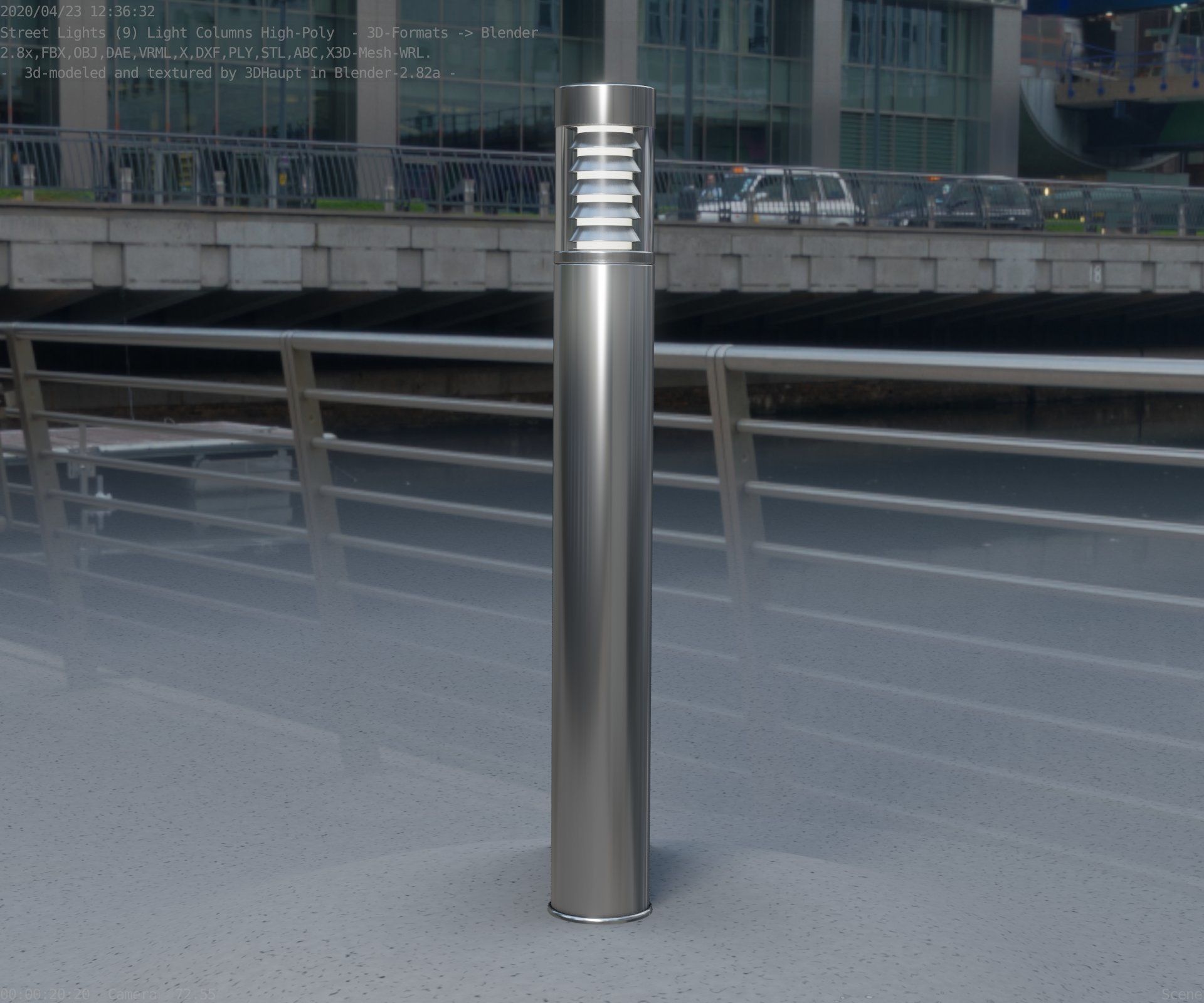 Light Column -6- Street Light -9- 3D model_12