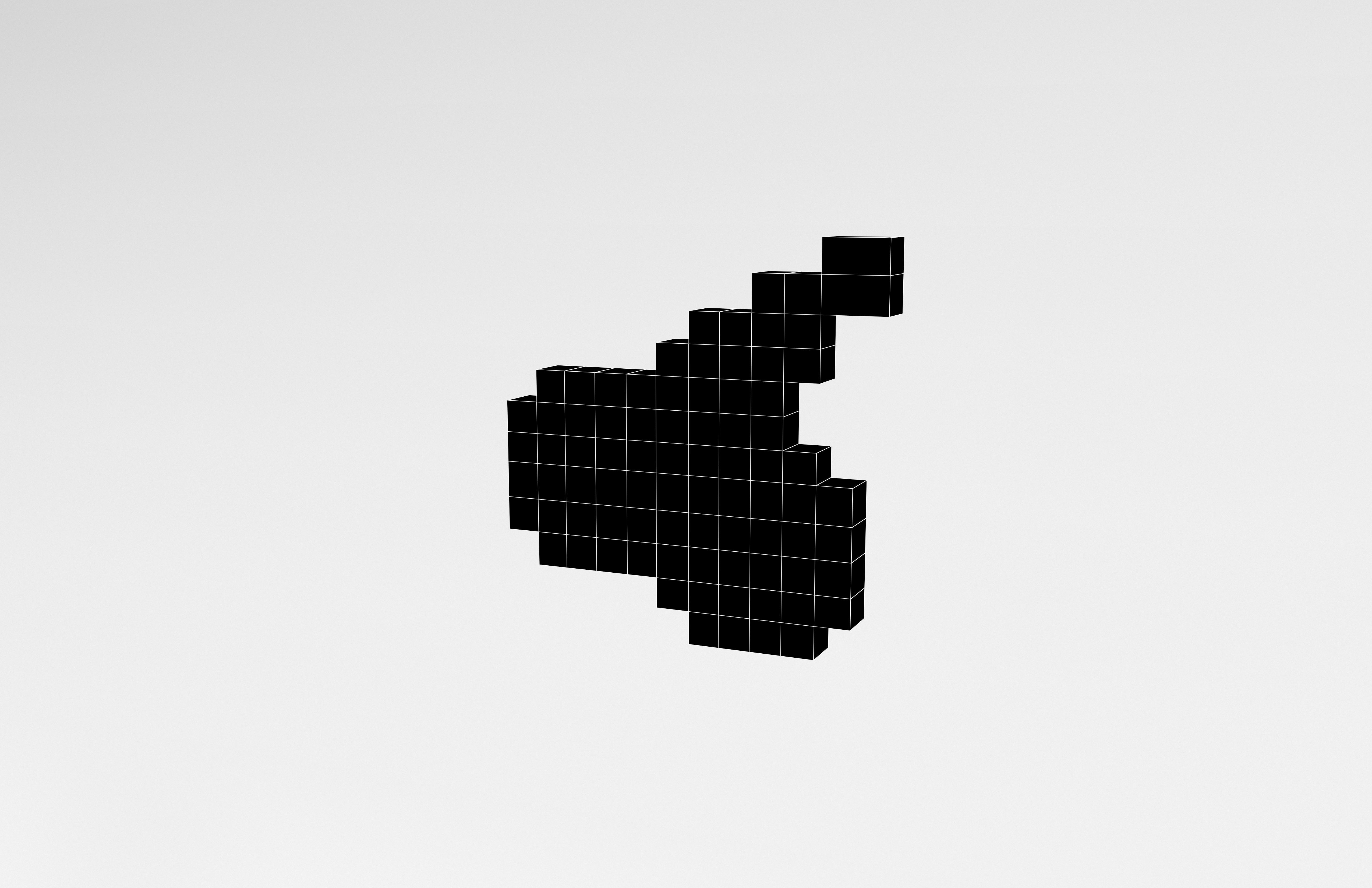 Pixel Cherry v1 001 Low-poly 3D model_7