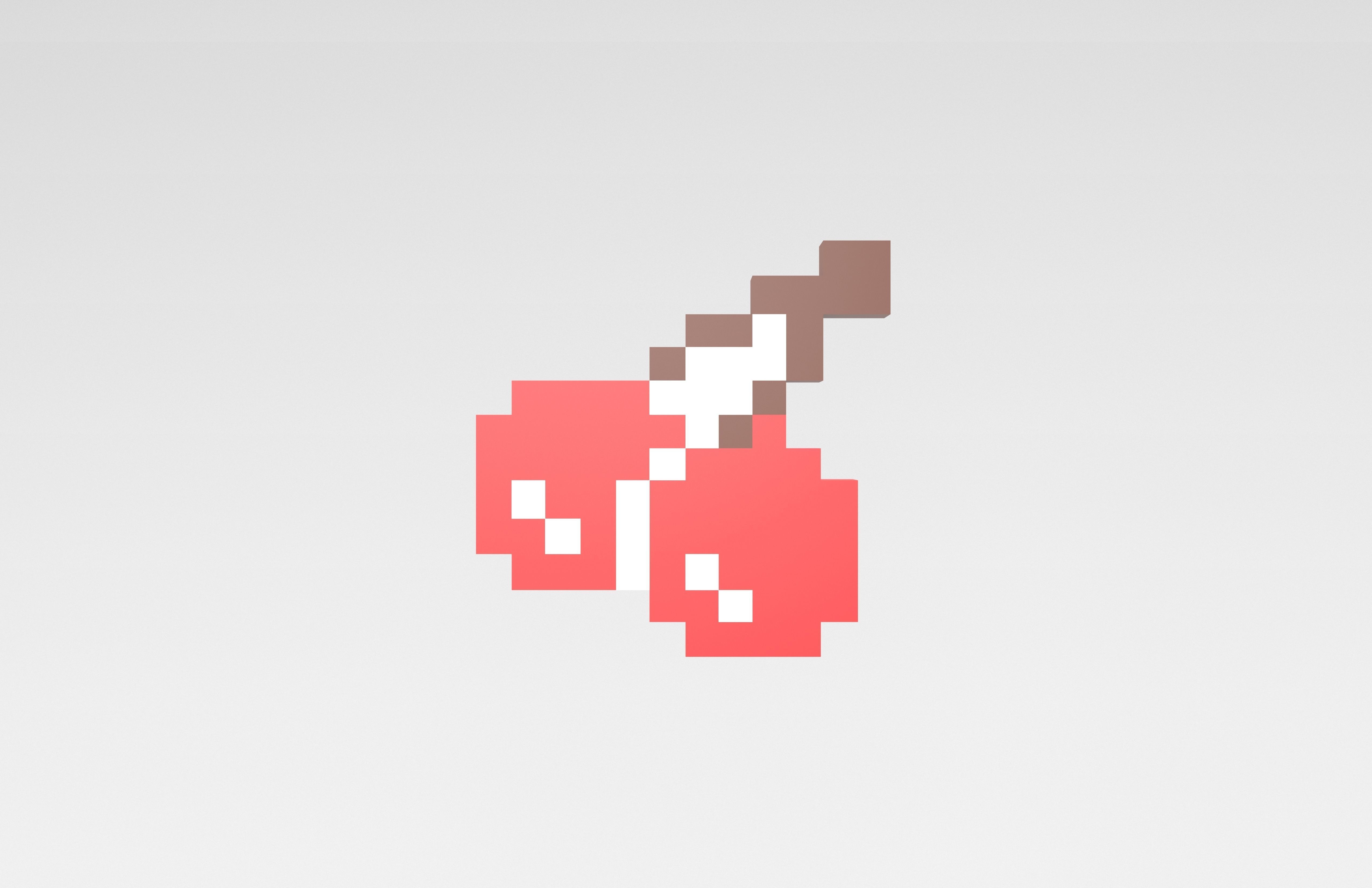 Pixel Cherry v1 001 Low-poly 3D model_1