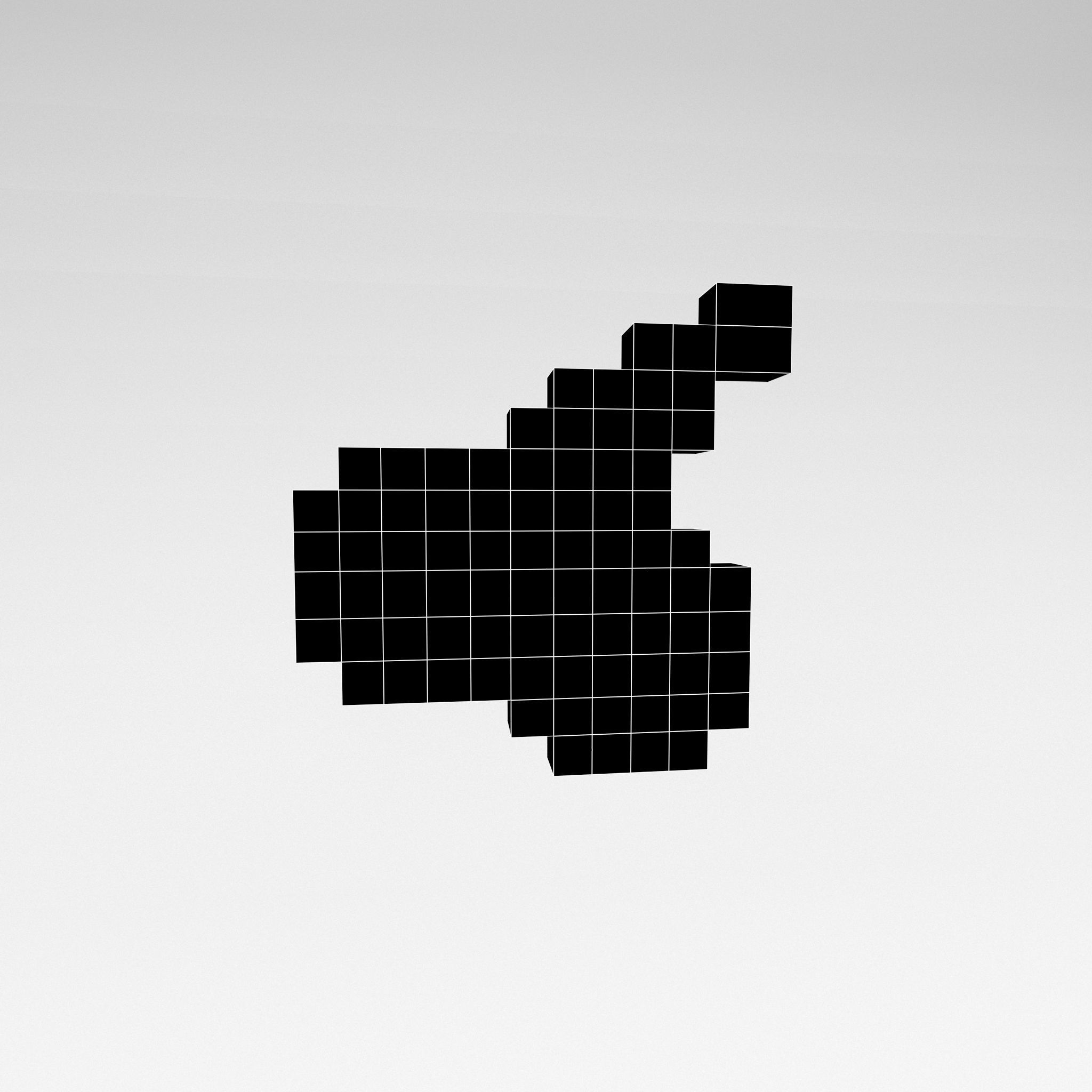 Pixel Cherry v1 001 Low-poly 3D model_5