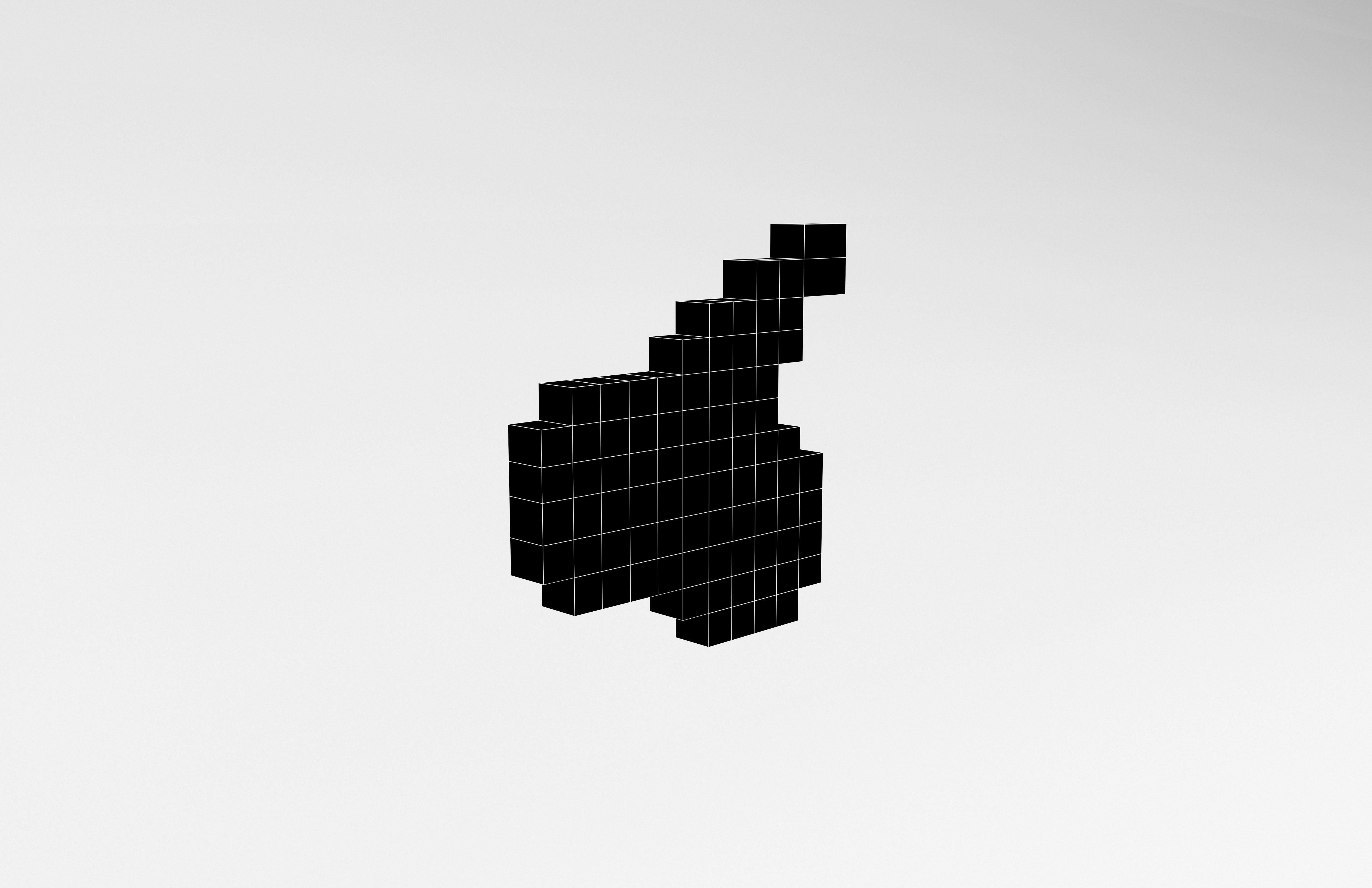 Pixel Cherry v1 001 Low-poly 3D model_4