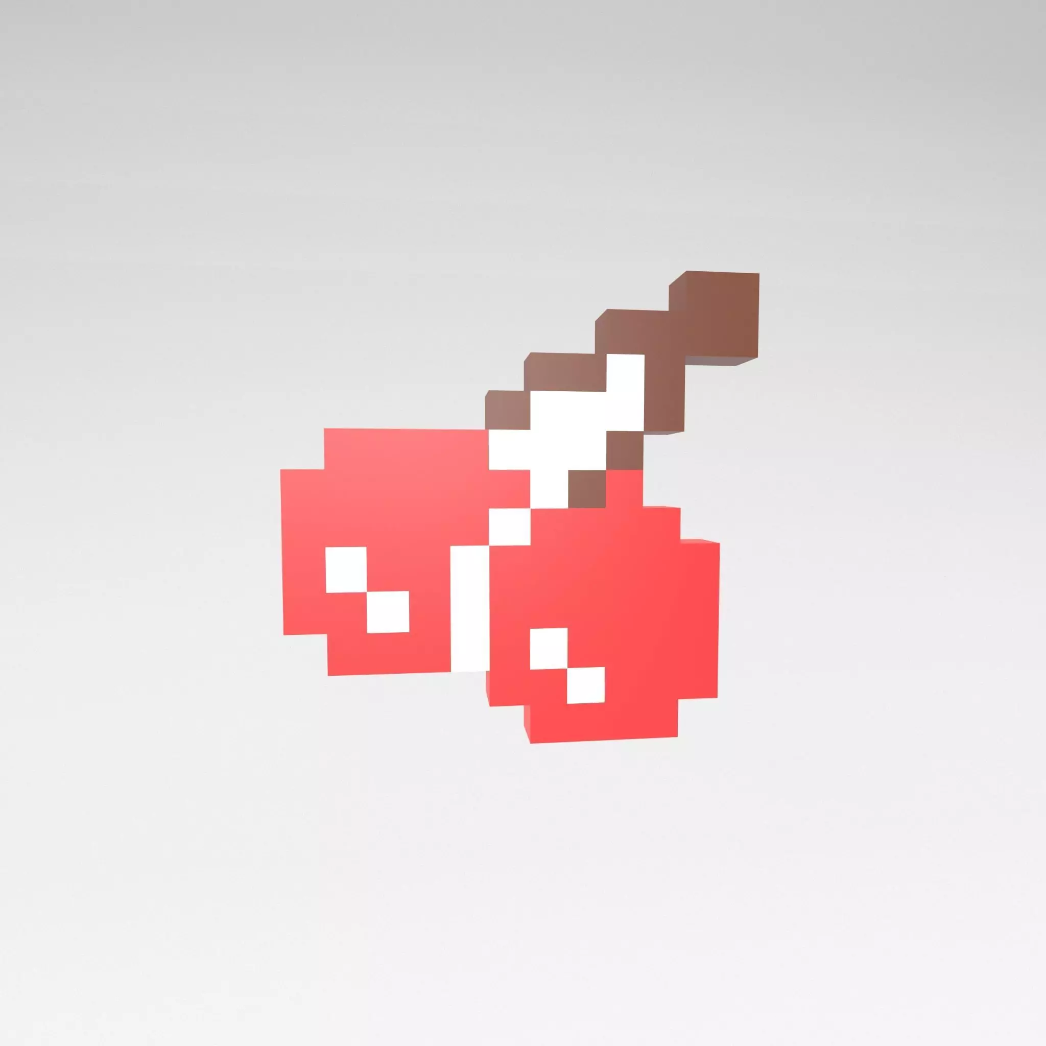 Pixel Cherry v1 001 Low-poly 3D model_0