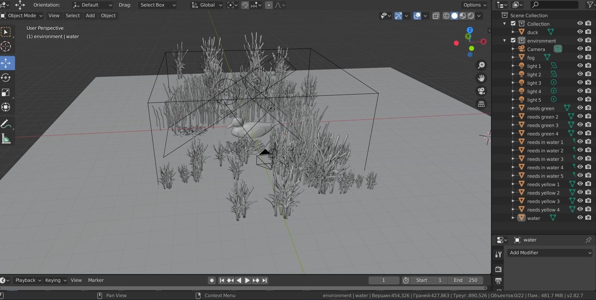 hunting duck Low-poly 3D model_14