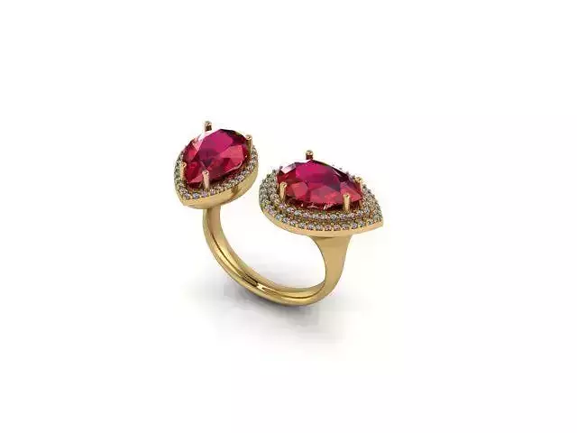 2 pear ring