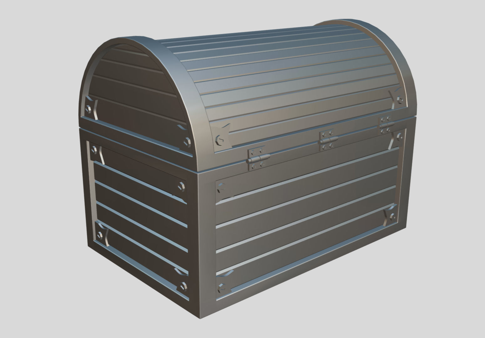 Treasure Chest Low-poly 3D model_9