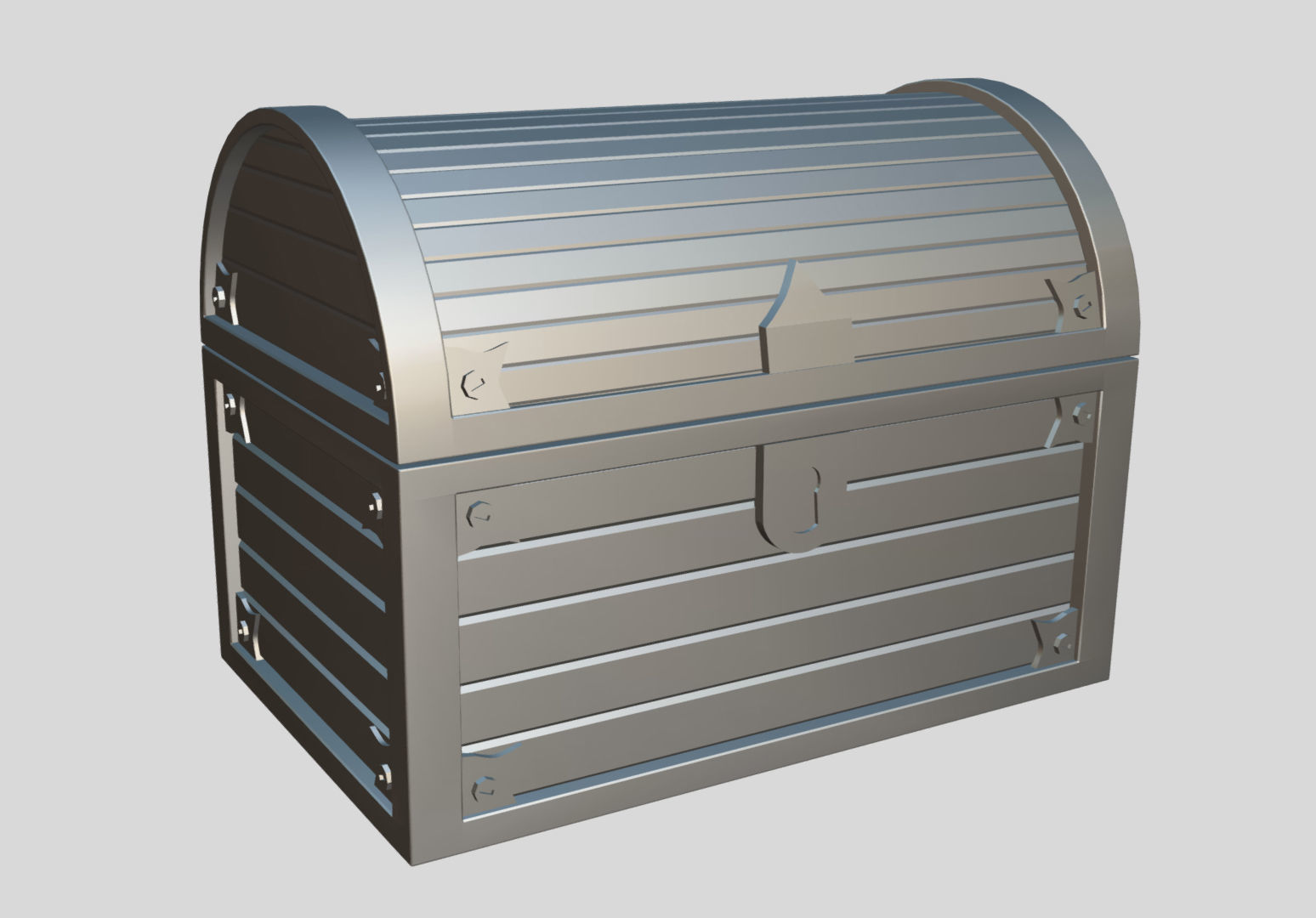 Treasure Chest Low-poly 3D model_7