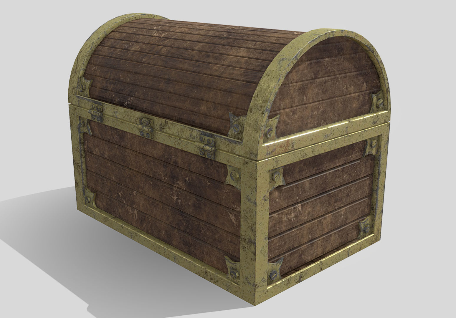 Treasure Chest Low-poly 3D model_3