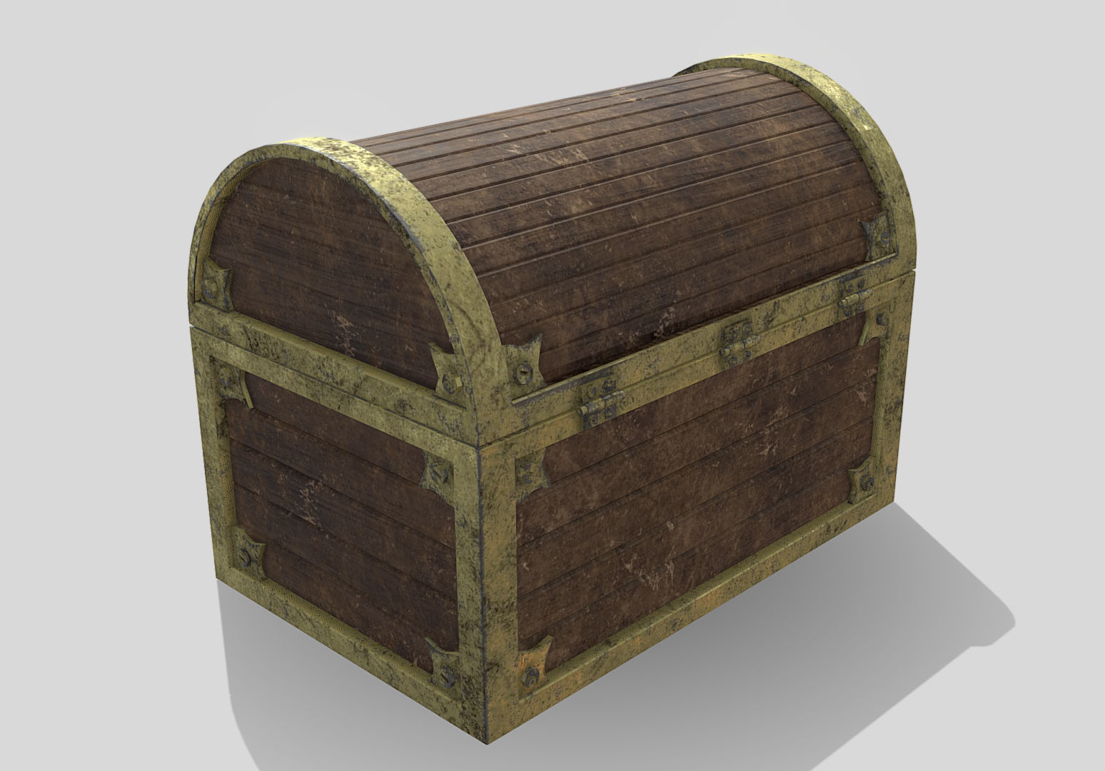 Treasure Chest Low-poly 3D model_2