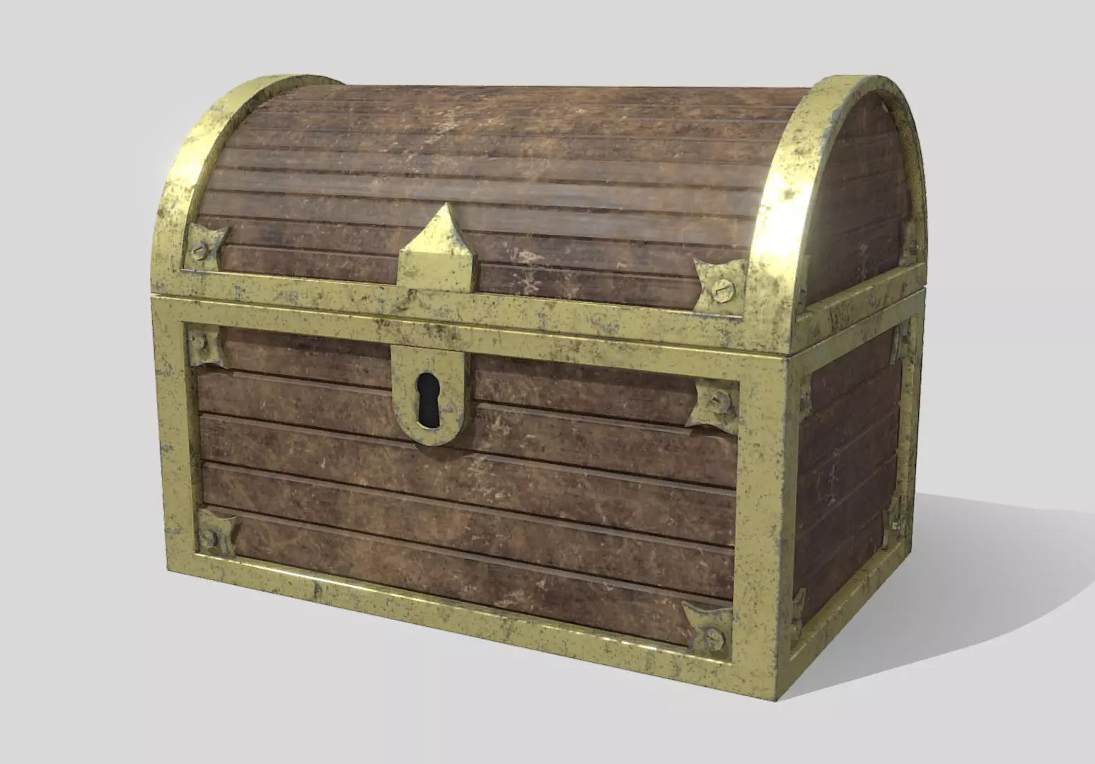 Treasure Chest Low-poly 3D model_0