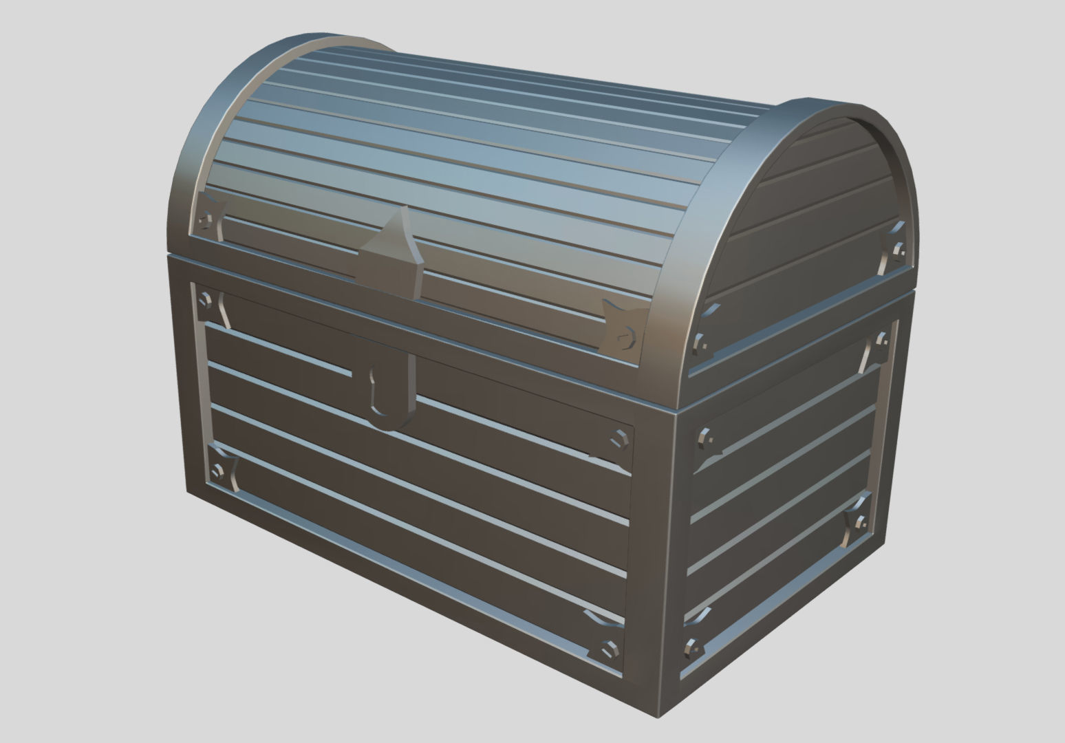 Treasure Chest Low-poly 3D model_8
