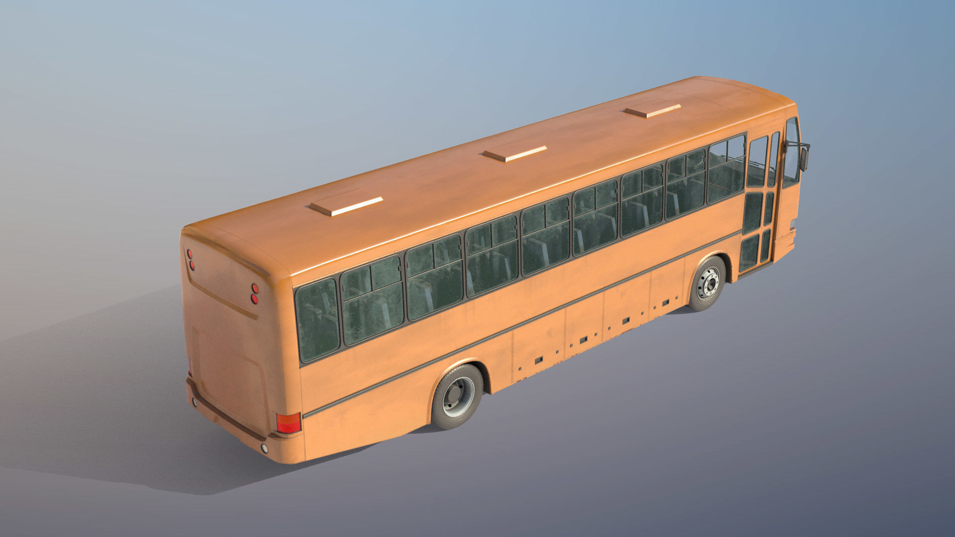 City Bus Low-poly 3D model_2