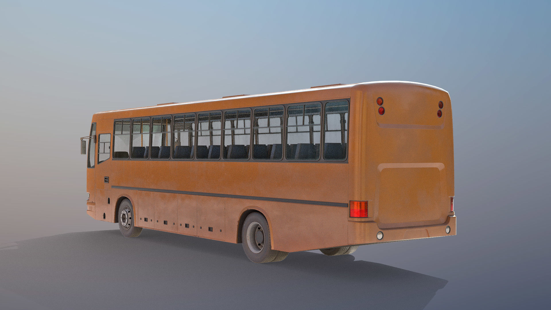 City Bus Low-poly 3D model_3