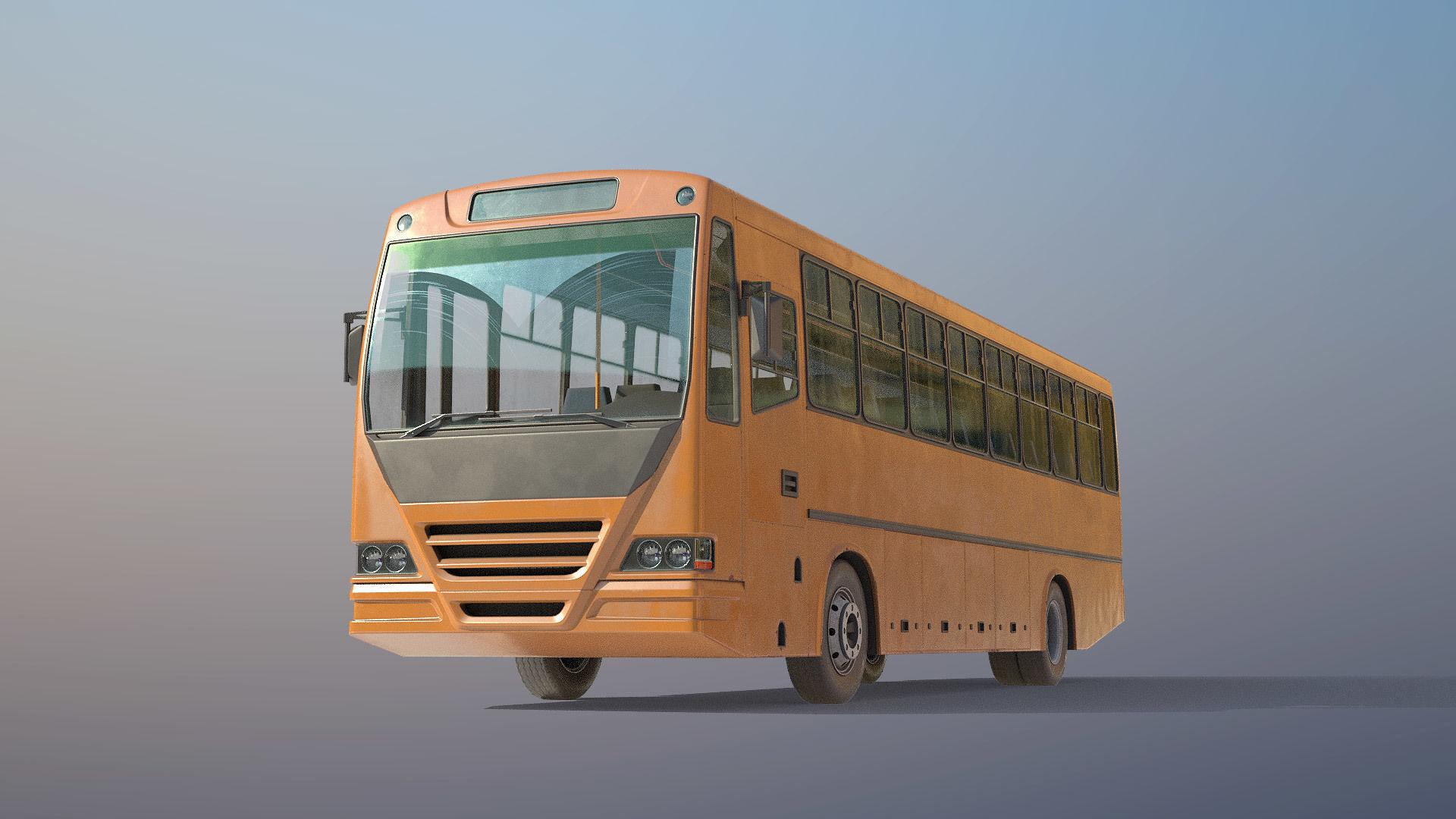 City Bus Low-poly 3D model_4