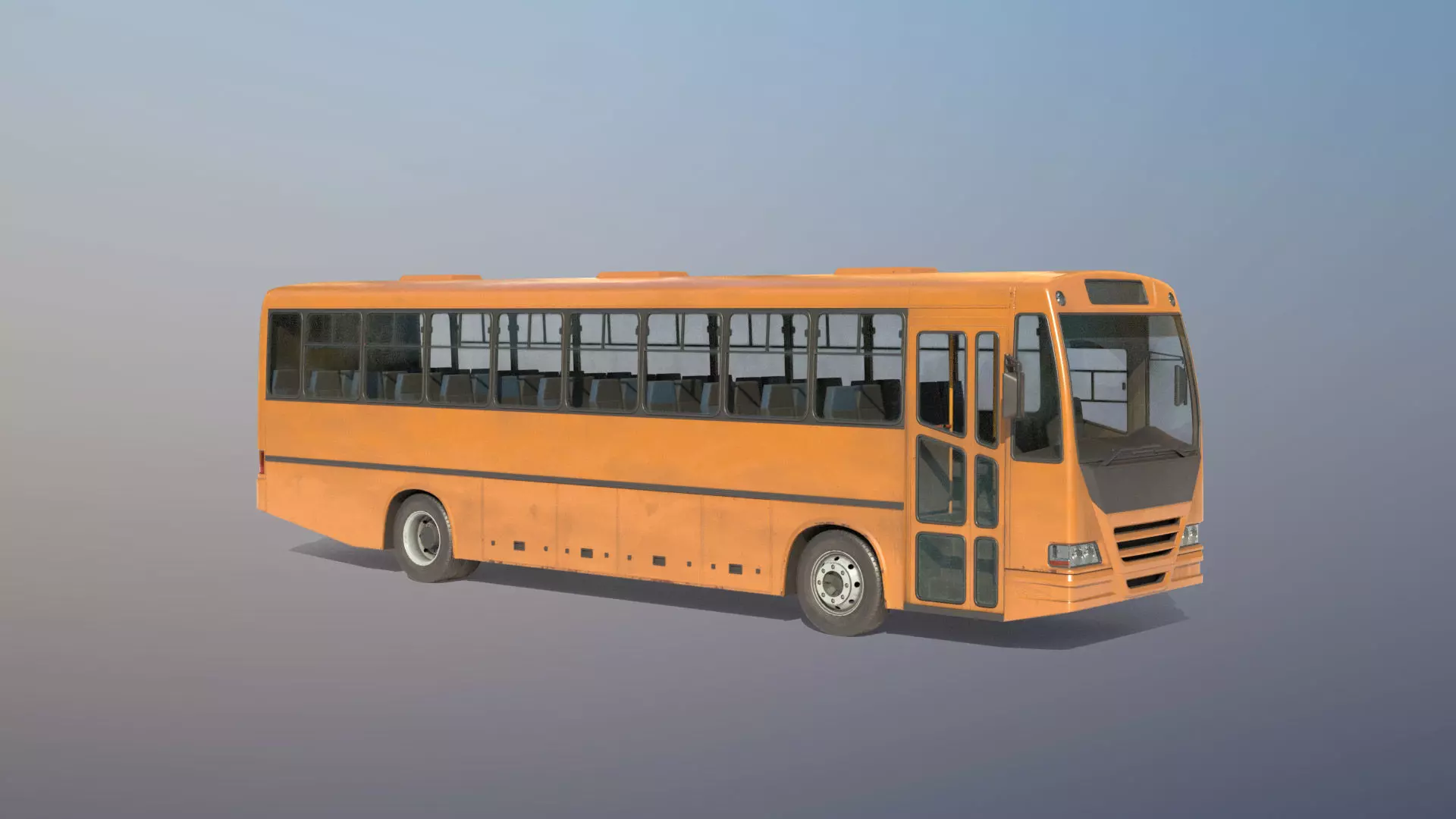 City Bus Low-poly 3D model_0
