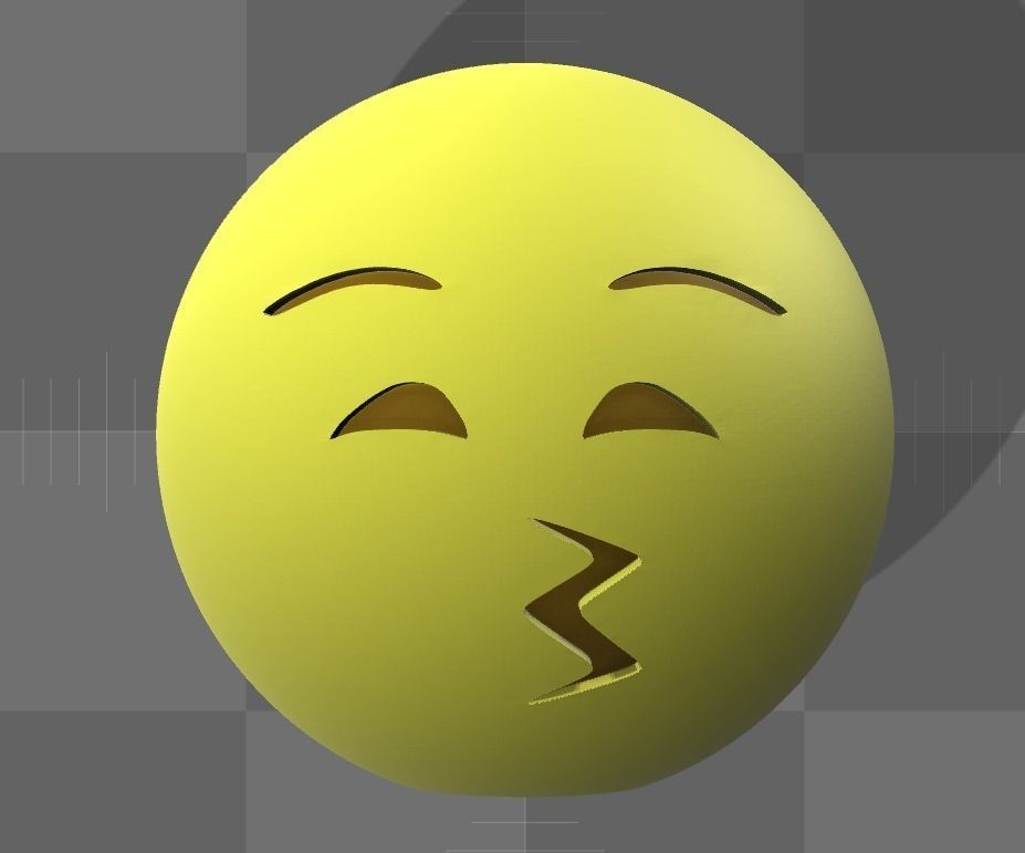 Emoji emoticion with face 3D print model_0