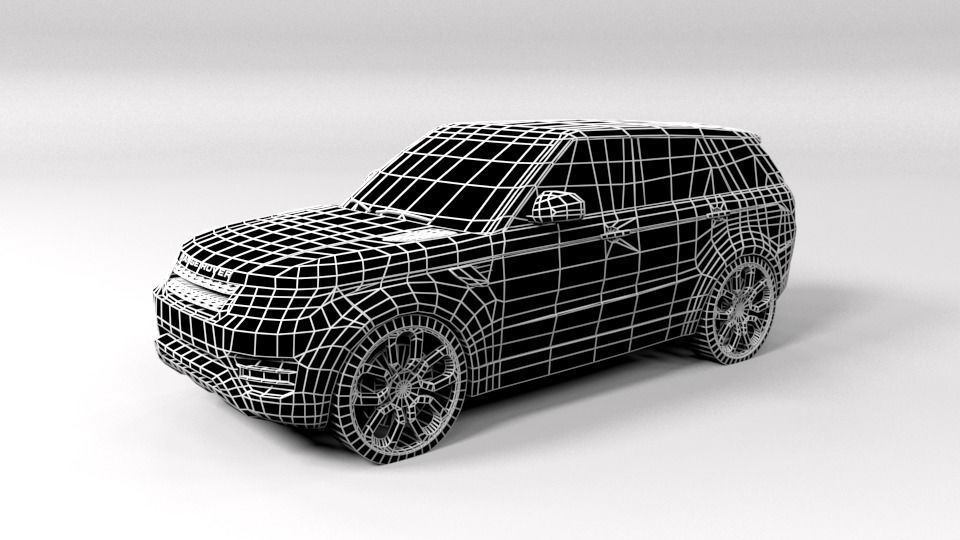 RANGE ROVER SPORT 2014 LOWPOLY Low-poly 3D model_6