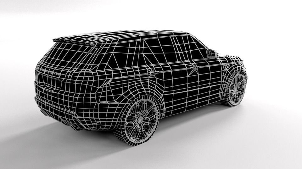 RANGE ROVER SPORT 2014 LOWPOLY Low-poly 3D model_4