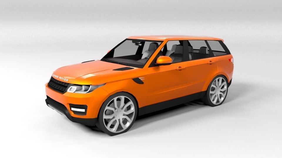 RANGE ROVER SPORT 2014 LOWPOLY Low-poly 3D model_7