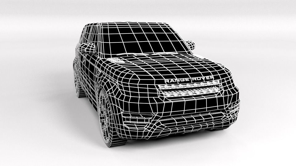 RANGE ROVER SPORT 2014 LOWPOLY Low-poly 3D model_1