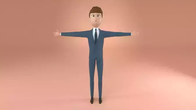 Man in Suit Character