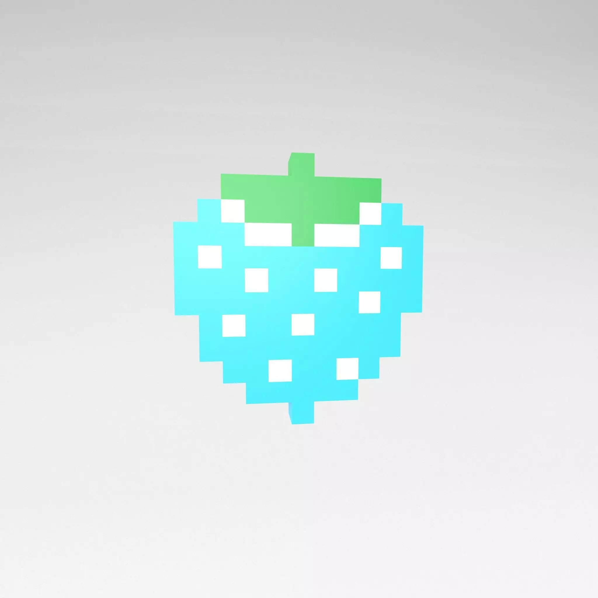 Pixel Strawberries v1 006 Low-poly 3D model_0