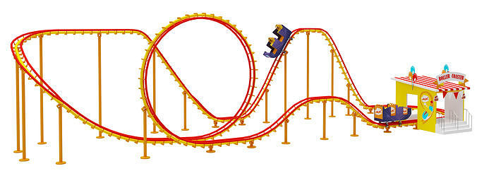 Roller Coaster 3D model