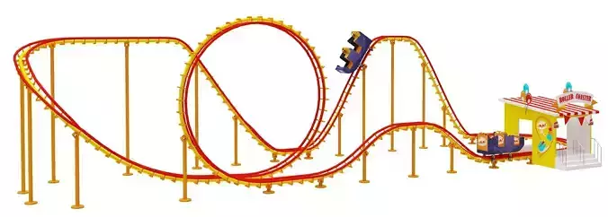 Roller Coaster 3D model