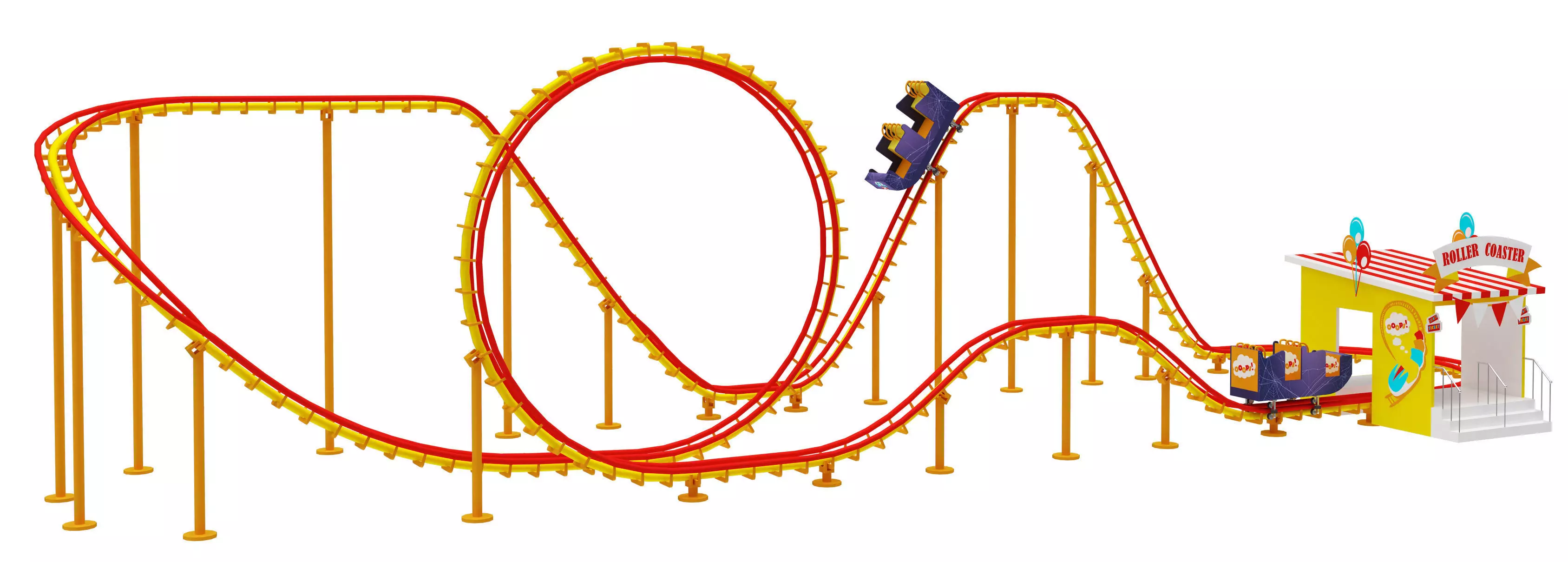 Roller Coaster 3D model