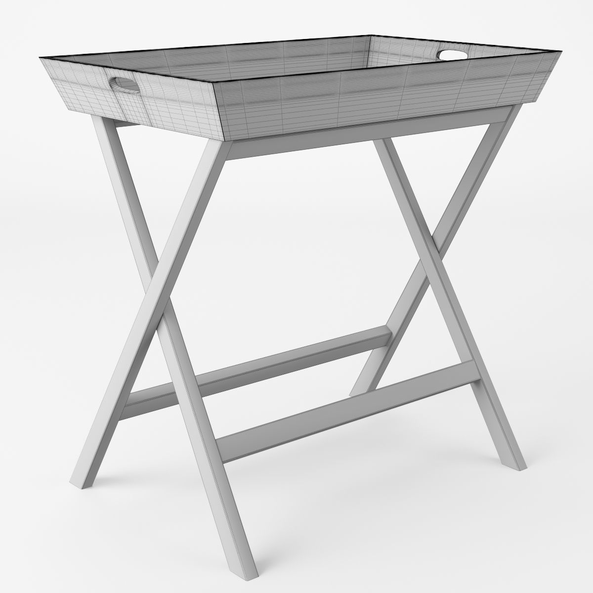 Ainsley Tray Table 3D model_1