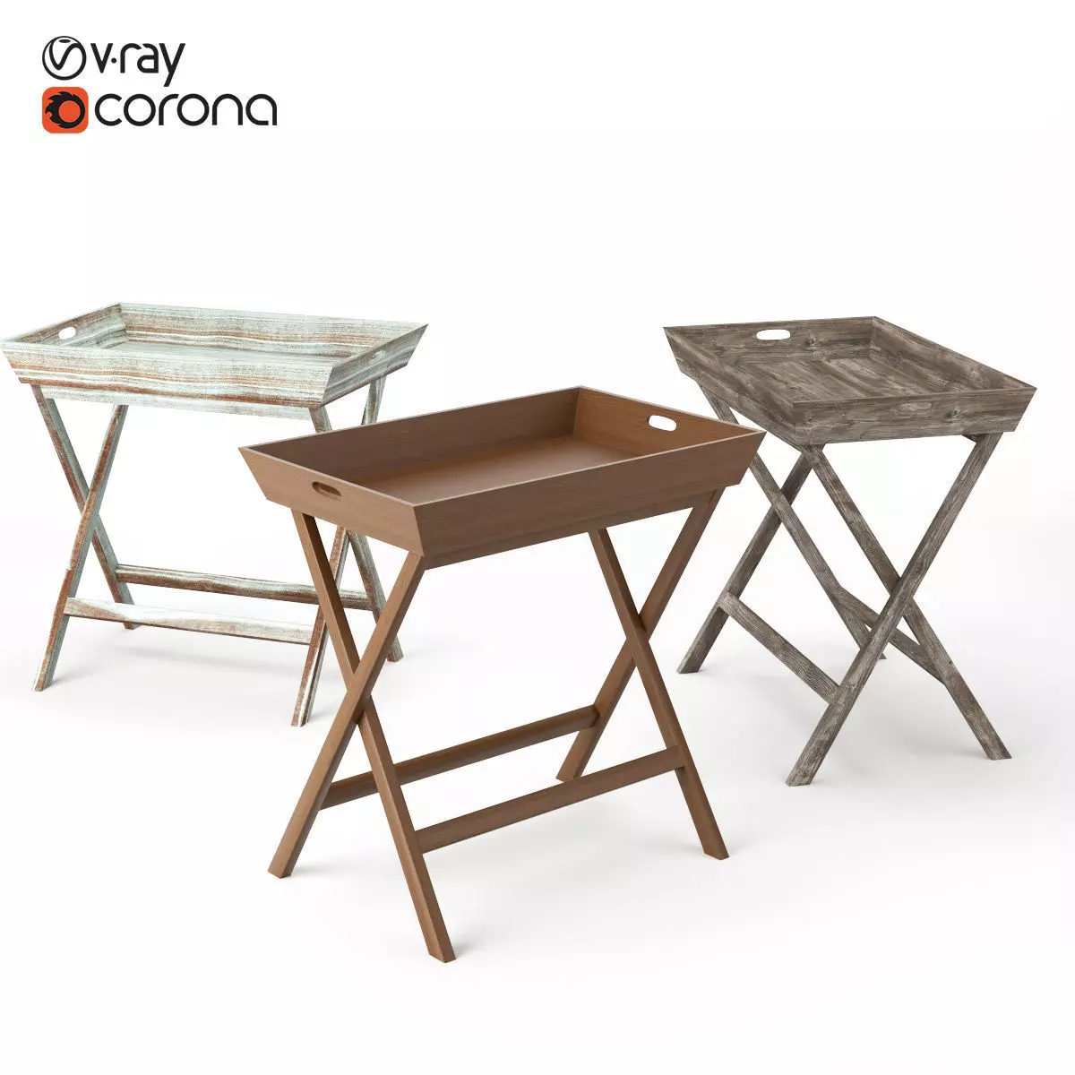 Ainsley Tray Table 3D model_0