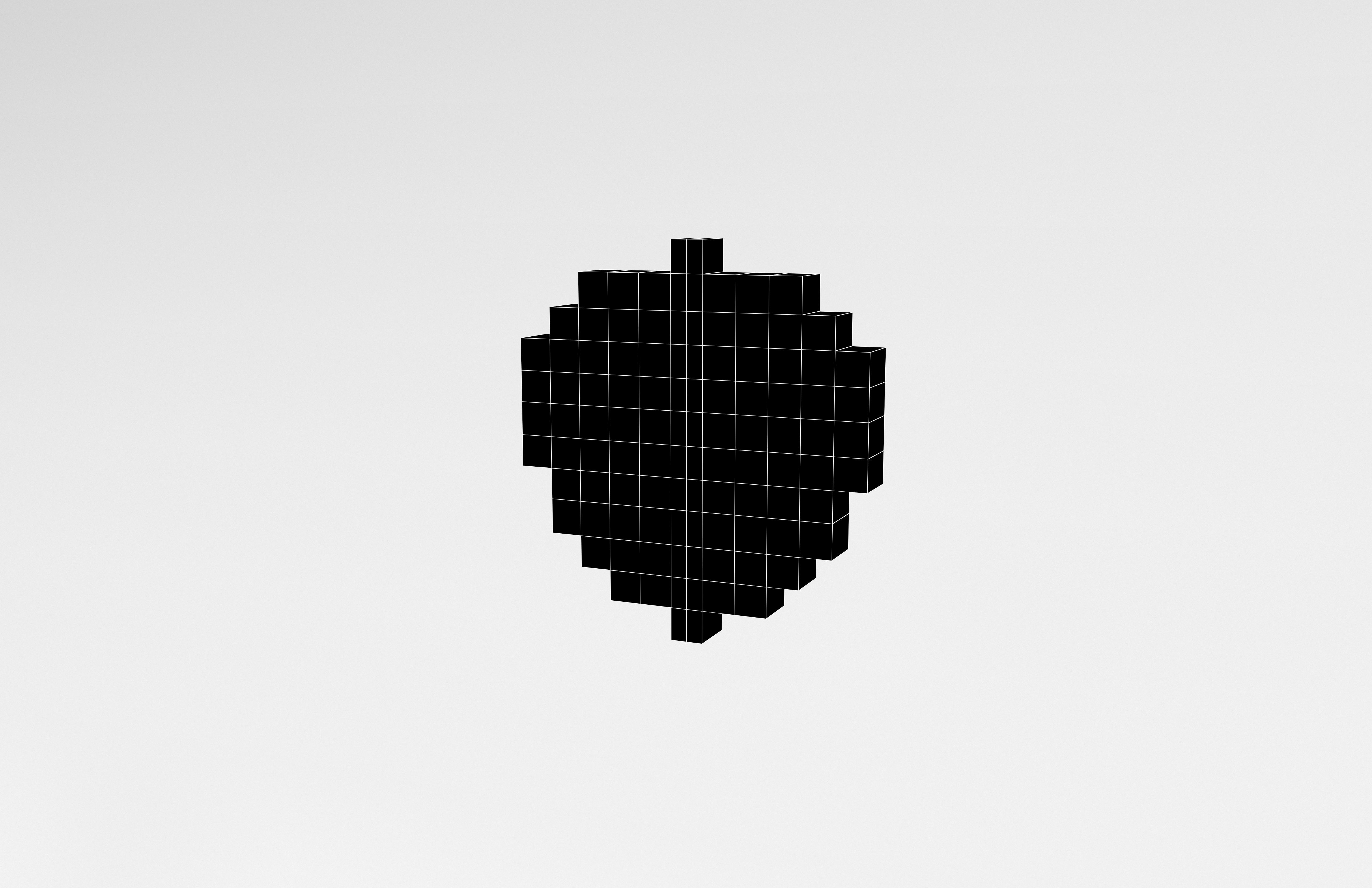 Pixel Strawberries v1 008 Low-poly 3D model_6