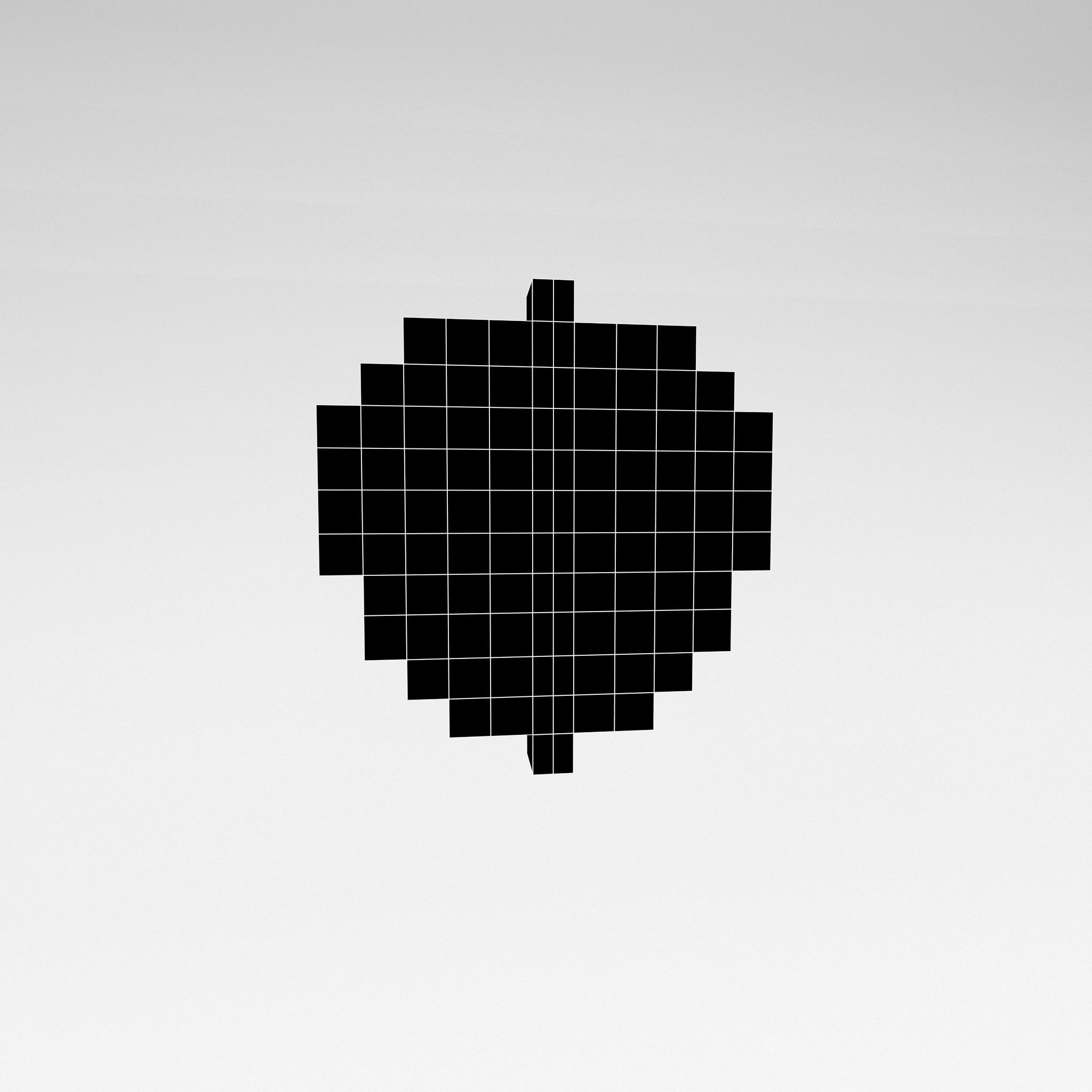 Pixel Strawberries v1 008 Low-poly 3D model_4