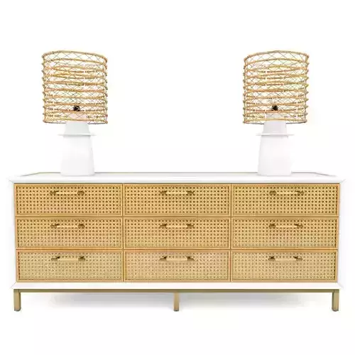Rattan bamboo cabinet Serena  Lily 1