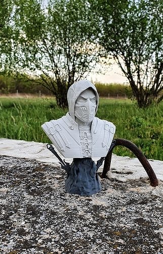 Mortal Kombat Scorpion Bust and Mask 3D print model