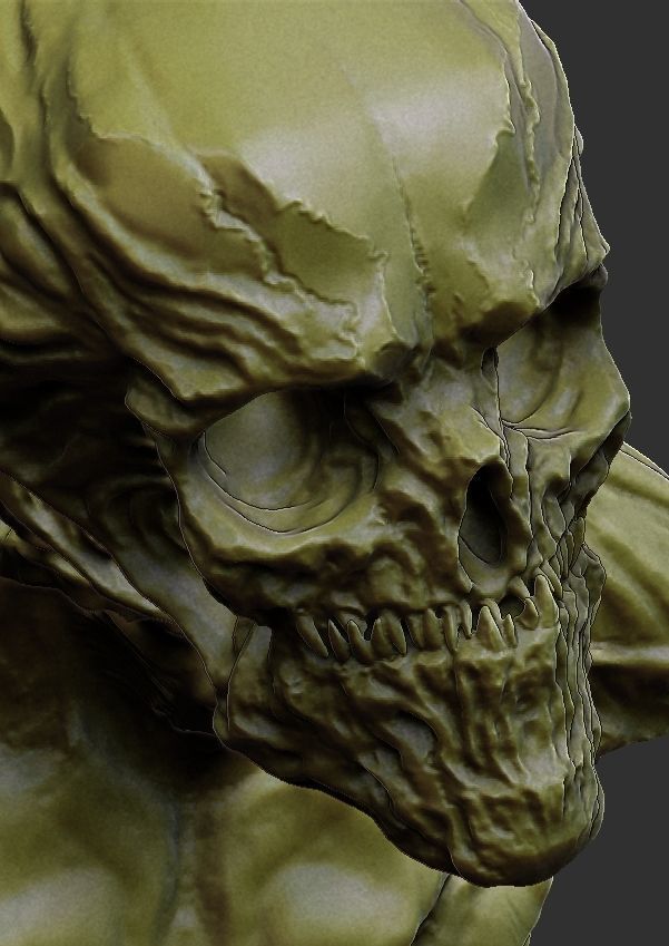 Skull alien 3D model_7