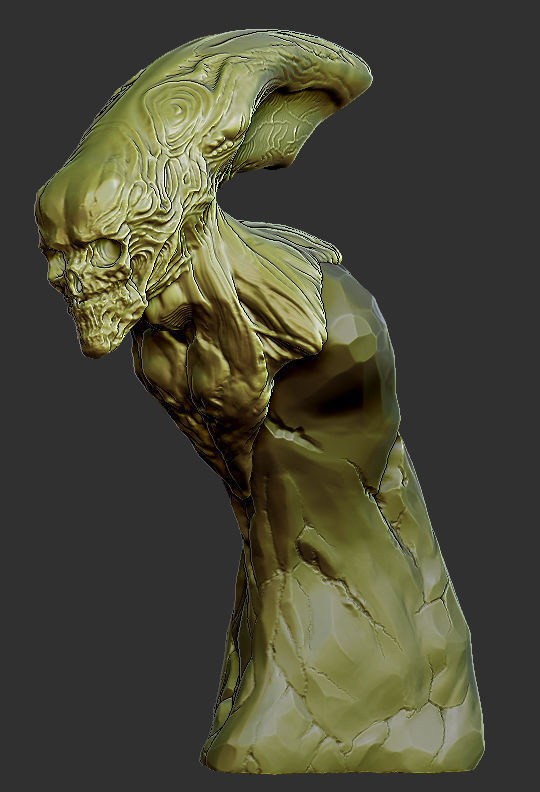 Skull alien 3D model_1