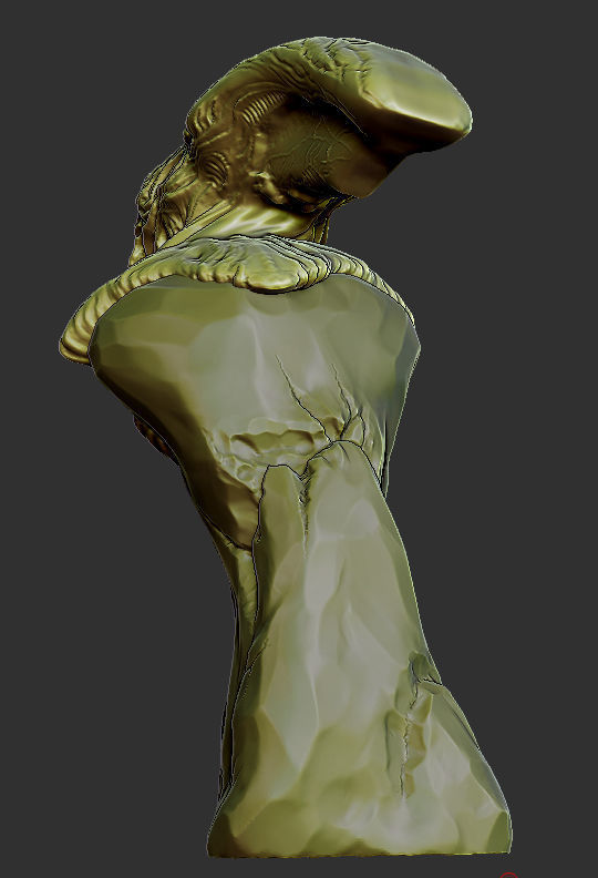 Skull alien 3D model_2