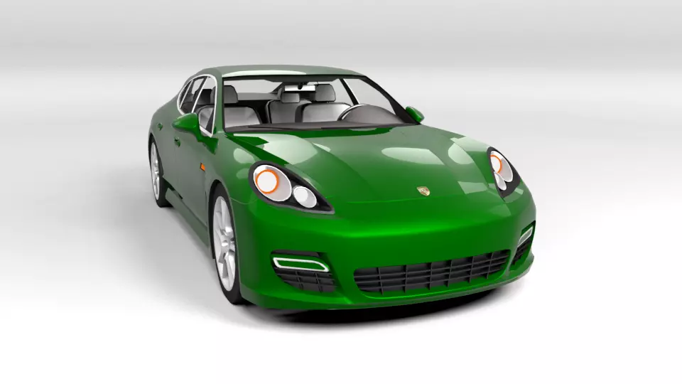 PORSCHE PANAMERA 2011 LOWPOLY Low-poly 3D model_0