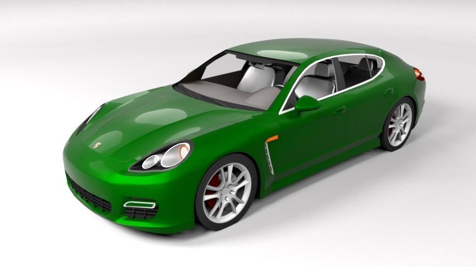 PORSCHE PANAMERA 2011 LOWPOLY Low-poly 3D model_6