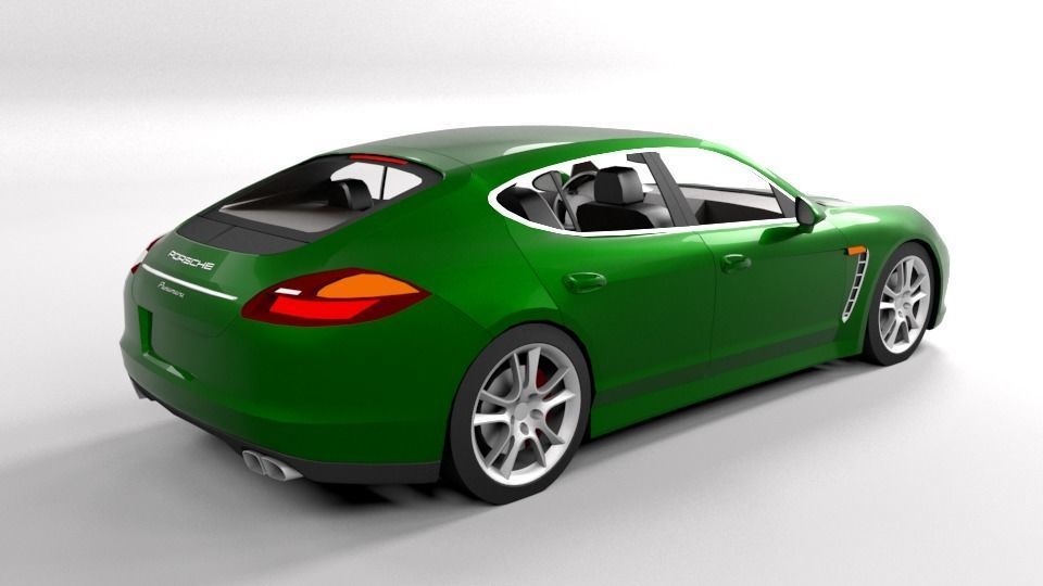 PORSCHE PANAMERA 2011 LOWPOLY Low-poly 3D model_4