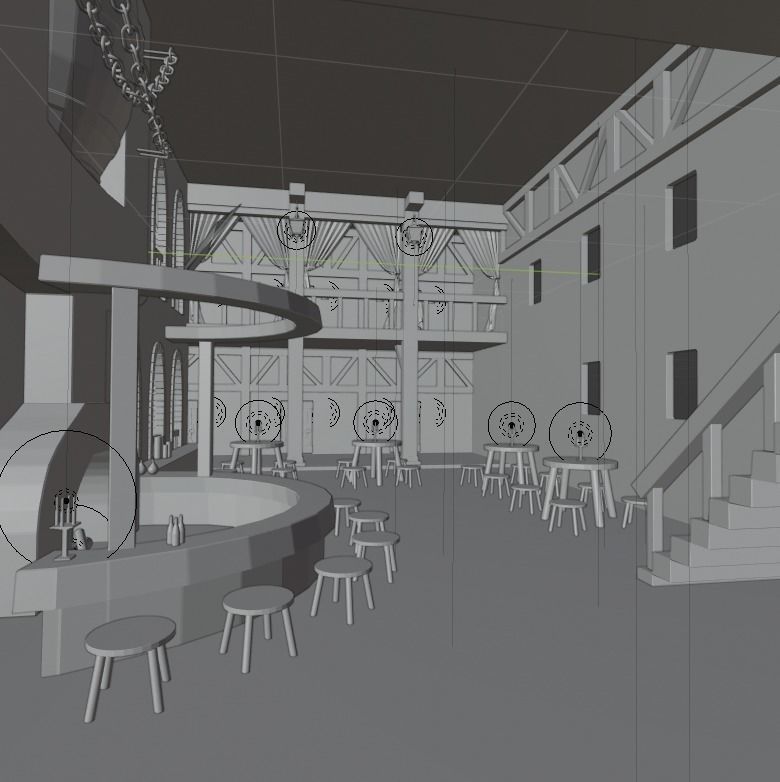 Big fantasy Inn 3D model_7